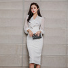 Fashionable women’s dress with slim body and buttocks