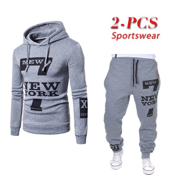 Men's Clothing new spring and autumn leisure sports couple suits manufacturers first hand two piece suits sweatshirts and sweatpants_voghion.com