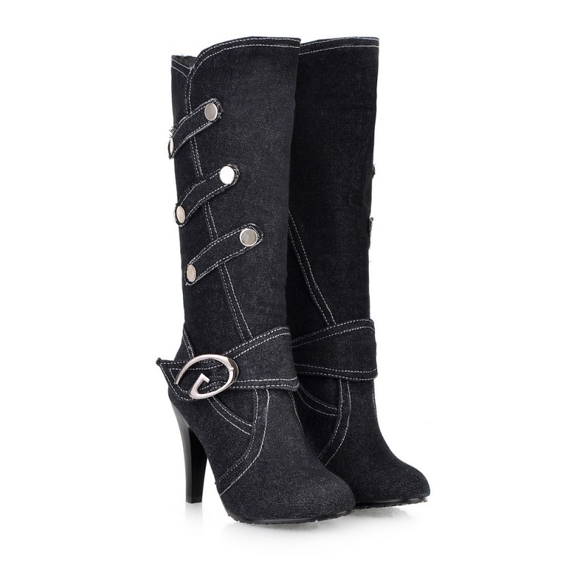 High Heeled Knee-High Boots - Image 3