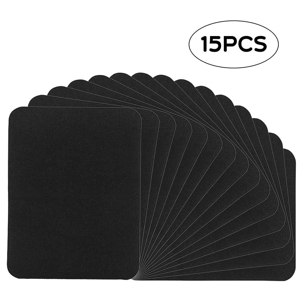 Color rectangular imitación Denim parche de planchado parche rodilla codo parche decorativo parche de tela de corte casual