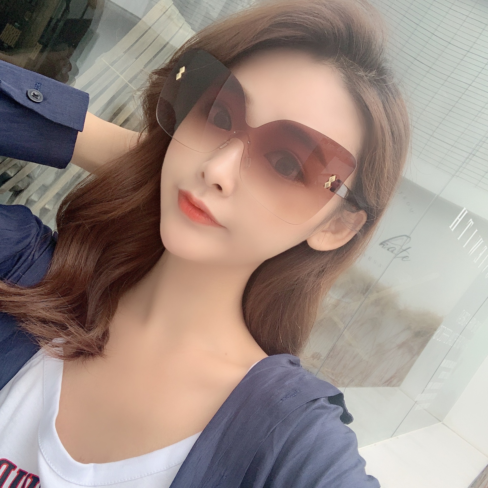 Neue Koreanische Einfache Stil Mode Big Frame Sonnenbrille display picture 13