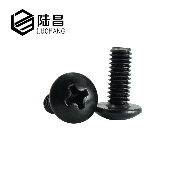 TM镀黑锌M4*5-50 大扁头十字机螺钉 蘑菇头机牙螺丝 电子小螺丝