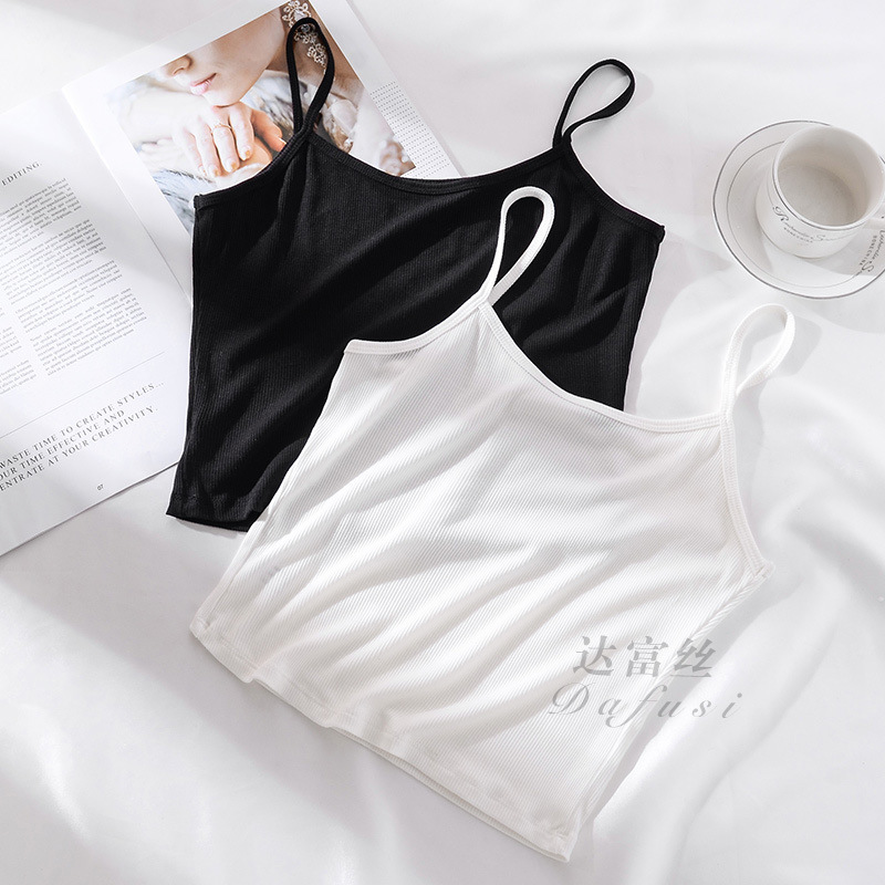 Women's Modal Rib Small Strapless Camisole Fashionable Interior Slim Stretch Bottoming Camisole Wholesale