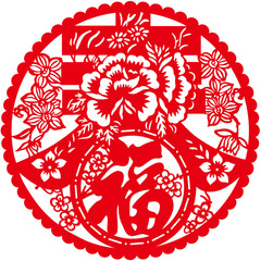 新款窗花花開富貴春到福到商場櫥窗門窗裝飾 XL6301-6307