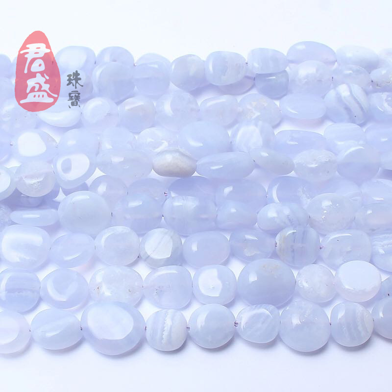 Factory direct natural purple agate blue agate blue chalcedony irregular wholesale DIY jewelry accessories