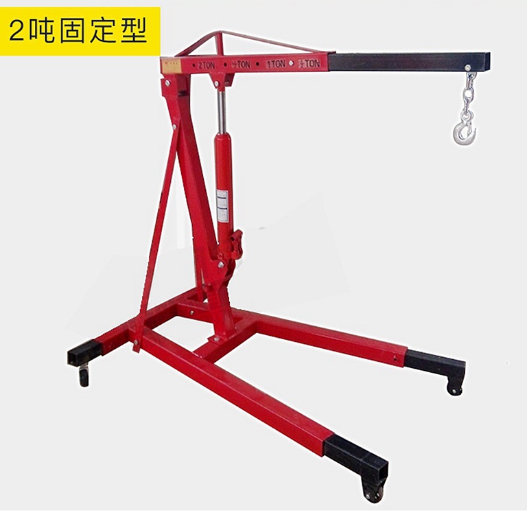 Grúa móvil con motor, grúa hidráulica pequeña de 2 toneladas, grúa de reparación automotriz de 3 toneladas, elevador ligero y plegable