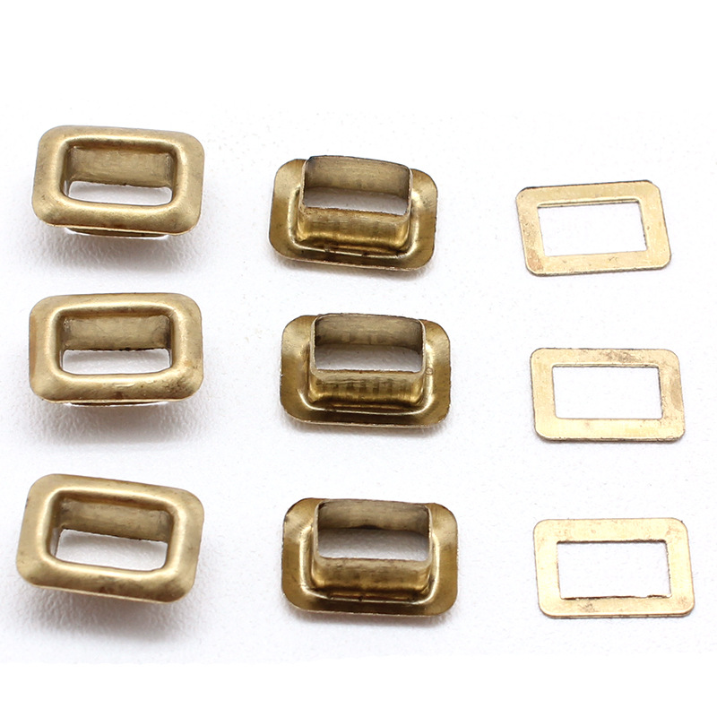 方形鞋眼 厂家直销金色铜材质方形气眼防锈箱包服饰五金旦扣