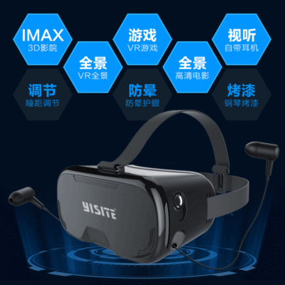 厂家直销VR box眼镜全景高清增强现实感3D私人影院头戴式vr游戏机|ms