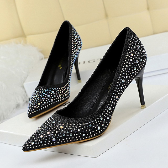 Wedding Shoes High-heeled Shoes Slim-heeled Shoes Shallow-mouth 