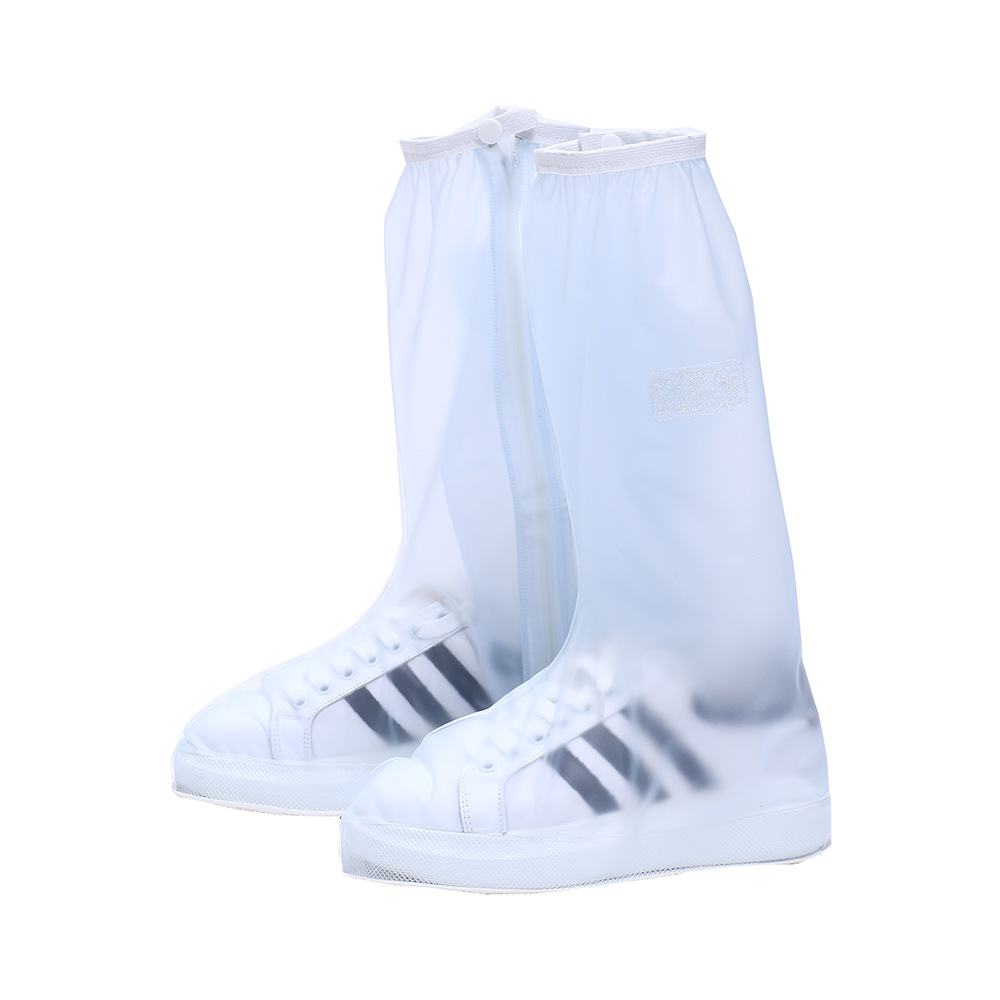 Cubierta de zapato a prueba de lluvia para hombres y mujeres en días lluviosos antideslizante resistente al desgaste engrosada suela cubierta de zapato impermeable de tubo medio-alto cubierta de zapato impermeable