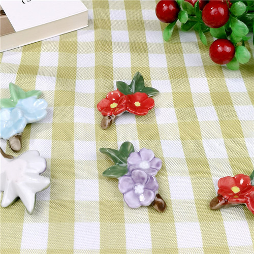 Ceramic creative plum blossom small ornaments study pen holder home personalized restaurant chopstick holder chopstick holder cute chopstick pillow