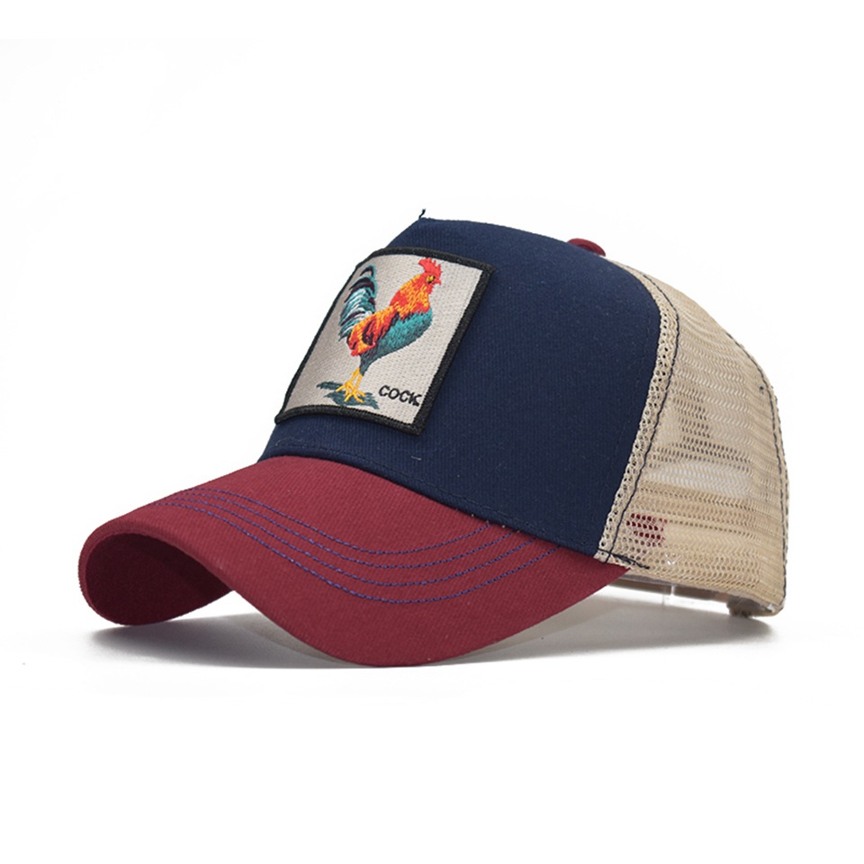 Vyšívaná zvířecí bavlněná síťovaná čepice Dámská baseballová čepice Pánská outdoorová sportovní čepice Kachní čepice_voghion.com