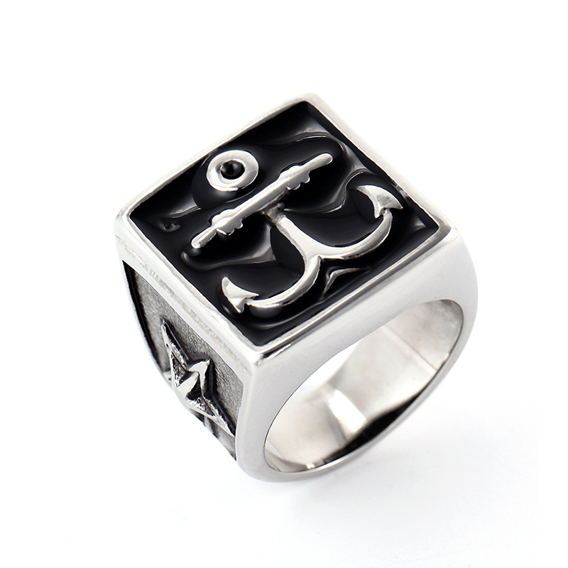TitaniumStainless Steel Fashion  Ring  Steel color8  Fine Jewelry NHIM1599Steelcolor8picture8