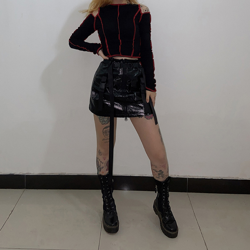 Goth Dark Grunge Punk Crop Top