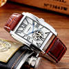 Rectangular calendar, mechanical mechanical watch for leisure