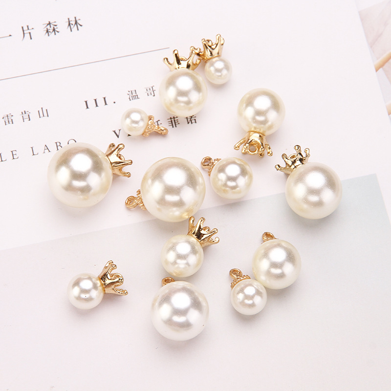 Earrings DIY Pearl pendant alloy accessories small crown hanging hair accessories bracelet jewelry accessories manufacturers wholesale