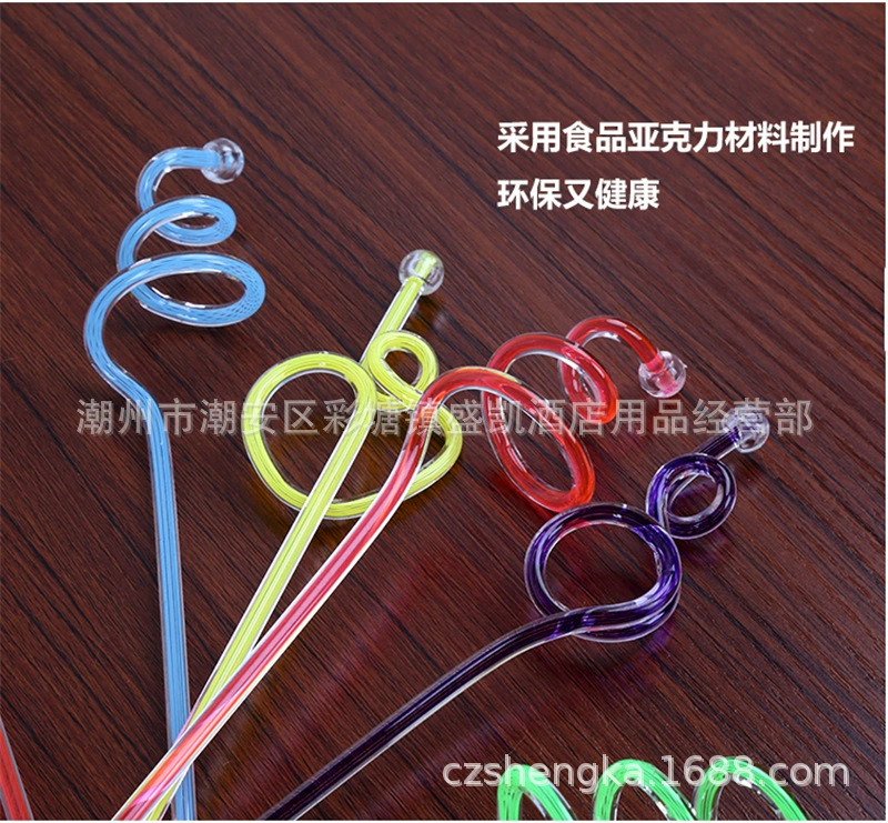 Creative acrylic cocktail stick, cocktail coffee plastic mixing stick