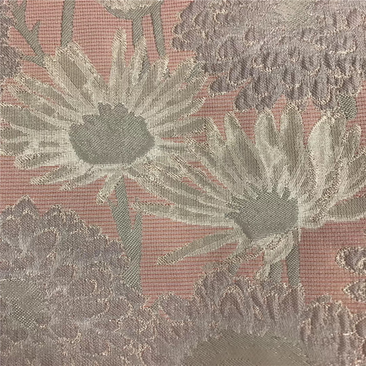 小菊花图案色织提花面料适用于服装装饰上衣沙发布