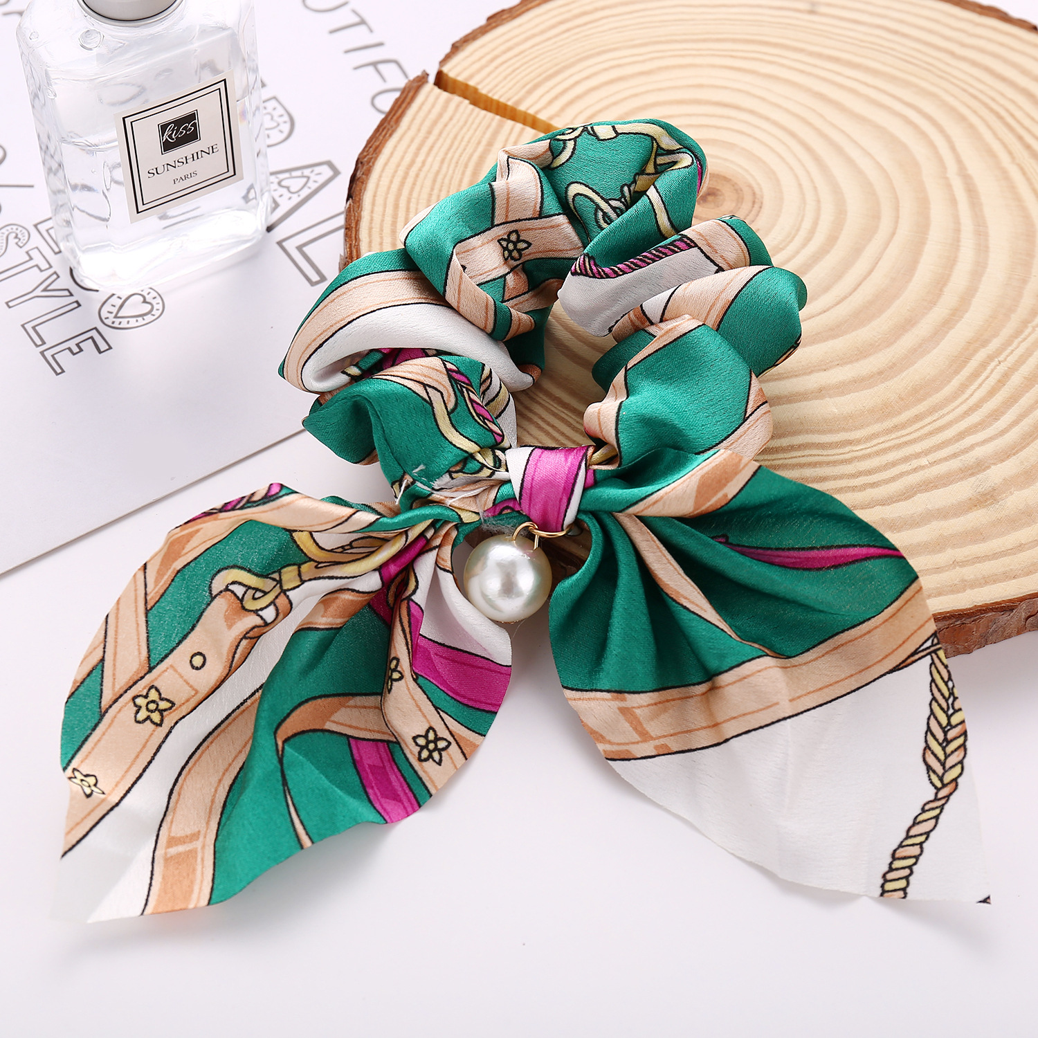 Fashion Bow Knot Cloth Printing Hair Tie 1 Piece display picture 8