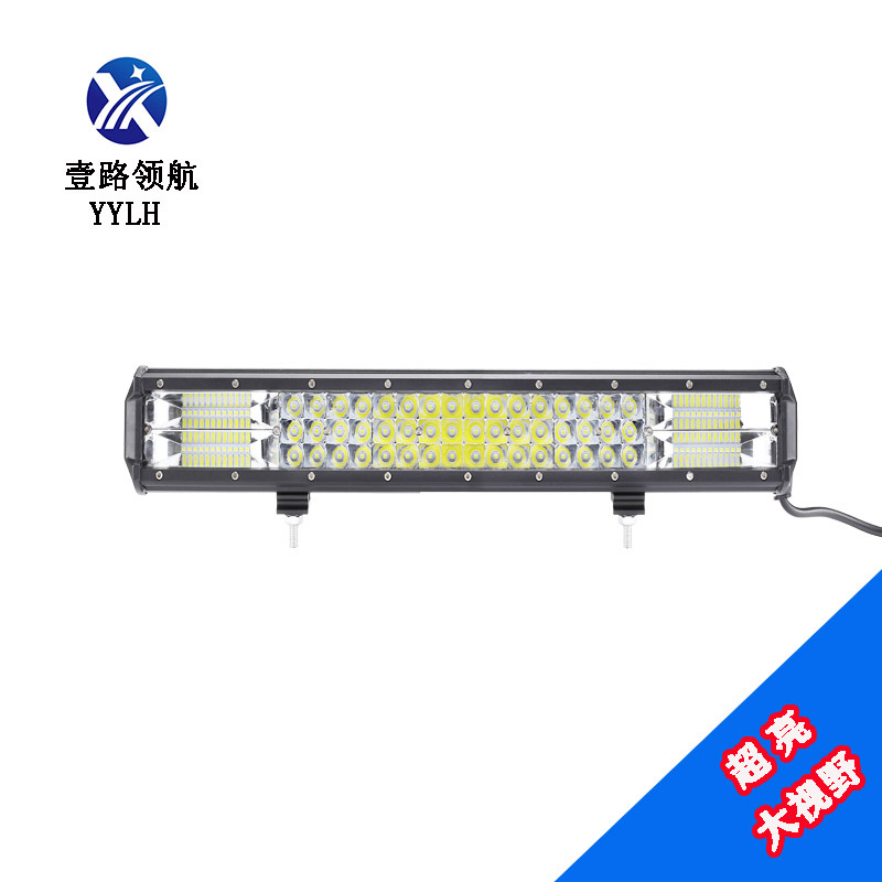 Yue Ye Che Car LED Light Bar Triple Row Waterproof Off-Road Truck Roof Lamp (Roof Light) - 38cm-length-white-light