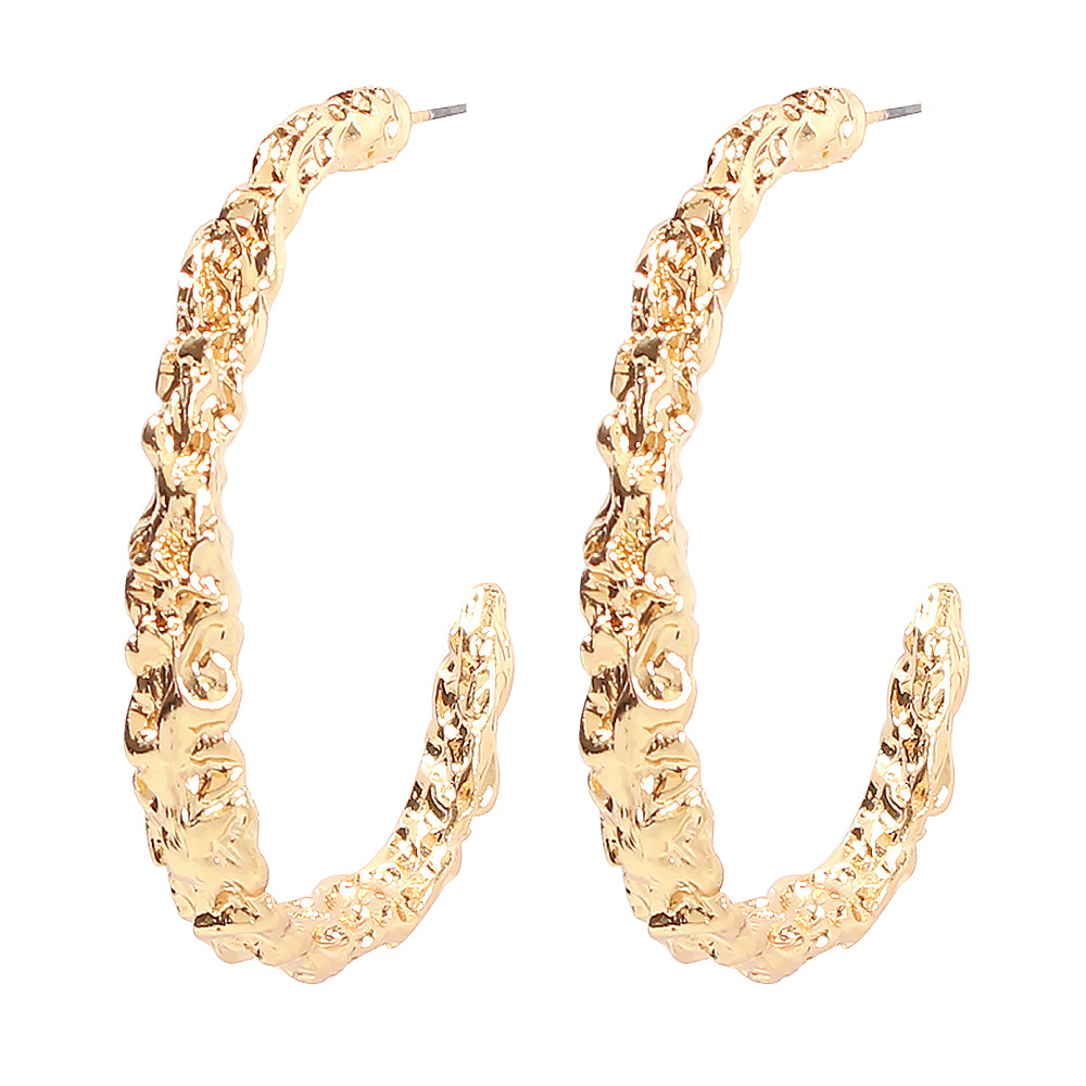Stylish And Simple Cool Style Personality C-shaped Vintage Alloy Earrings display picture 8