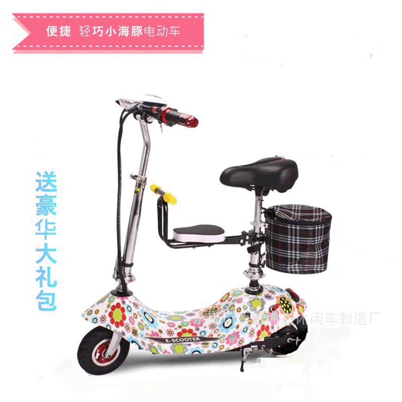 小海豚成人折疊代步車 小型二輪減震電瓶車 女士迷妳電動車批發