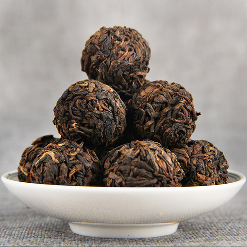 Wholesale Yunnan Pu-erh Tea, ripe tea, Imperial Dragon Pearl Pu-erh, handcrafted tuocha tea, golden bud tuocha tea leaves