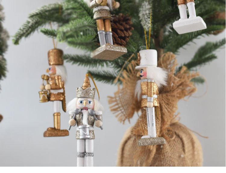 Cute Cartoon Wooden Home Furnishings Decorations Christmas Tree Pendant display picture 1