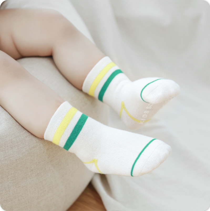 春秋新款儿童袜不规则图案宝宝袜潮流可爱中小童条纹款婴儿袜|ms