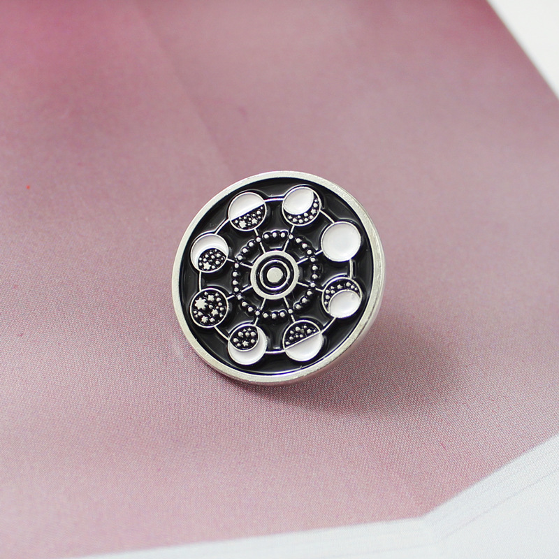 Brooches Classification Simple Style Pin Moon Planet Alloy Enamel Unisex Brooches