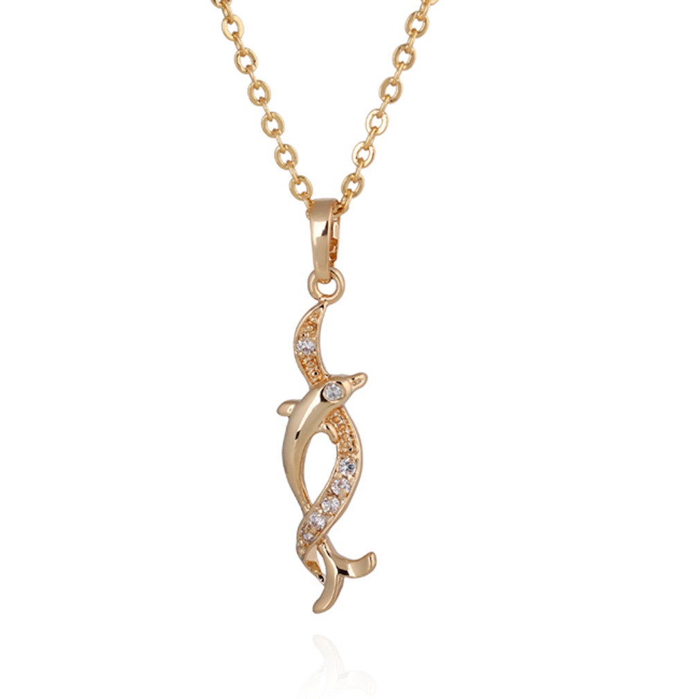 Brand copper necklace with zircon