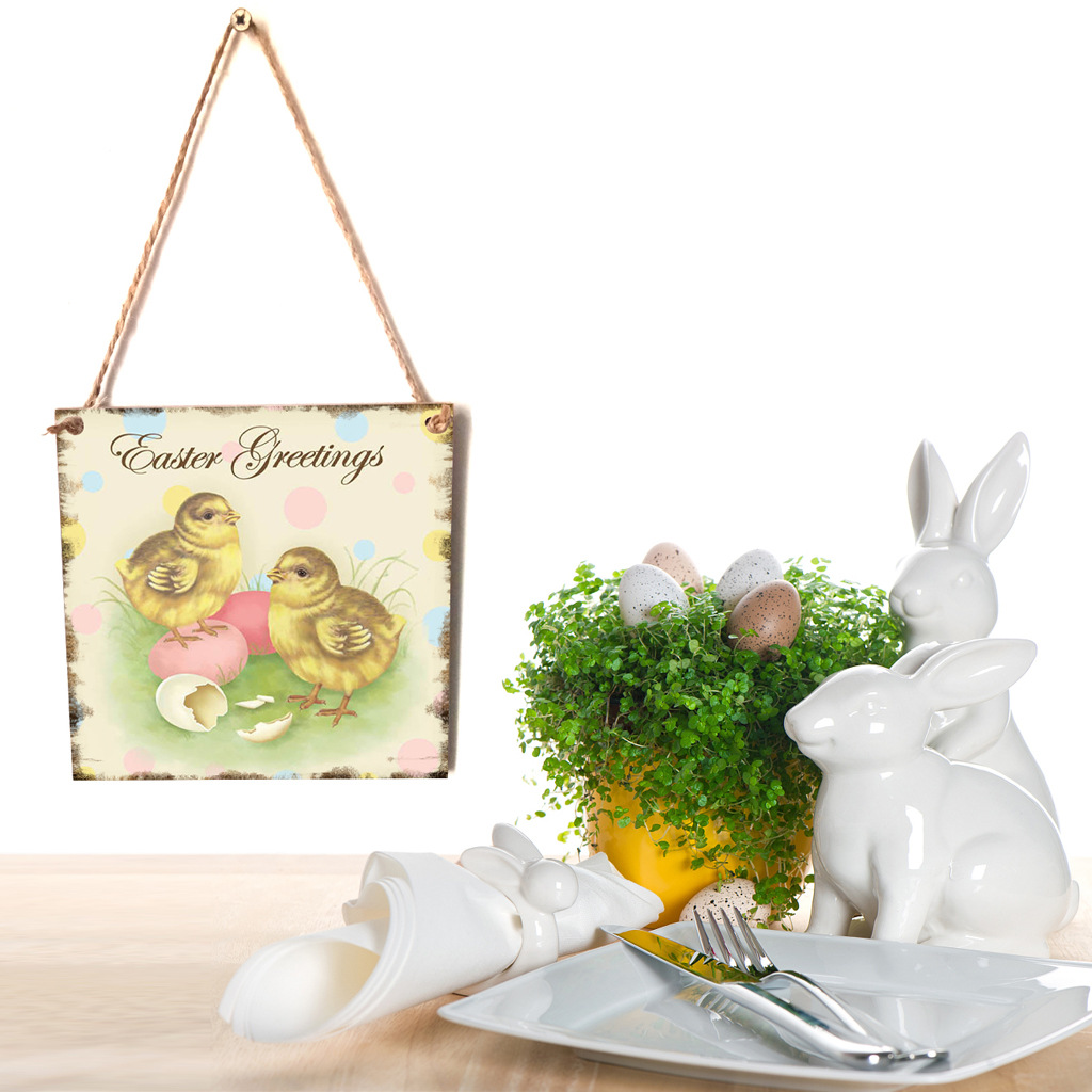 Style Simple Lapin Lettre Bois Pendentif display picture 2