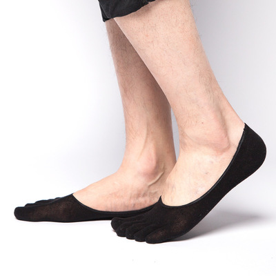 五指袜男士棉袜隐形运动纯色夏季拼色吸湿排汗防臭地摊厂家批发|ms