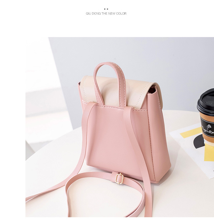 132g Weight Flip Cover Closure Type Double Shoulder Straps Strap Type Flap Backpack Bags Type Daily, Street Occasion Pu Leather Material Women's Backpack Backpack Color Block Pattern All Seasons Season Women's Gender Streetwear Style Square Shape Medium Size Women's Medium Pu Leather Color Block Streetwear Square Flip Cover Flap Backpack 8