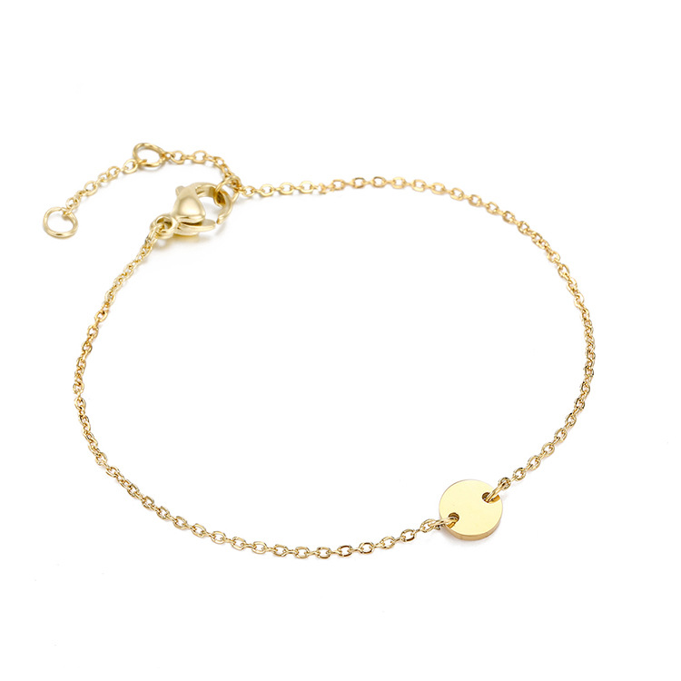 Fashion Geometric Stainless Steel 14K Gold Plated No Inlaid Bracelets In Bulk display picture 4