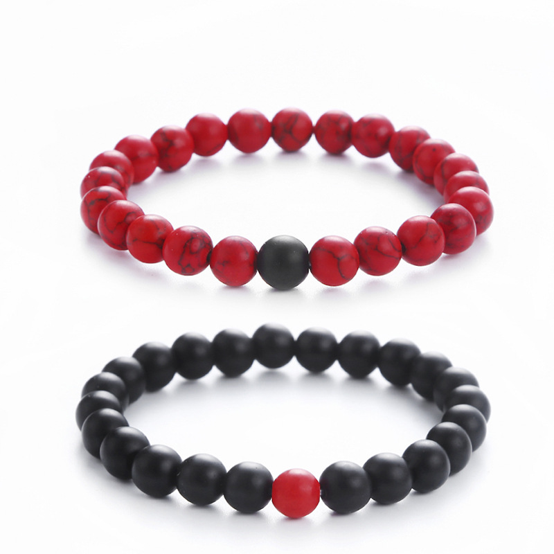 matte turquoise fashionable beaded bracelet handmade natural stone