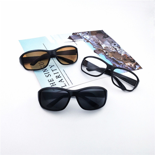 骑车墨镜批发男女士方形太阳镜平光镜新款眼镜货源骑车镜