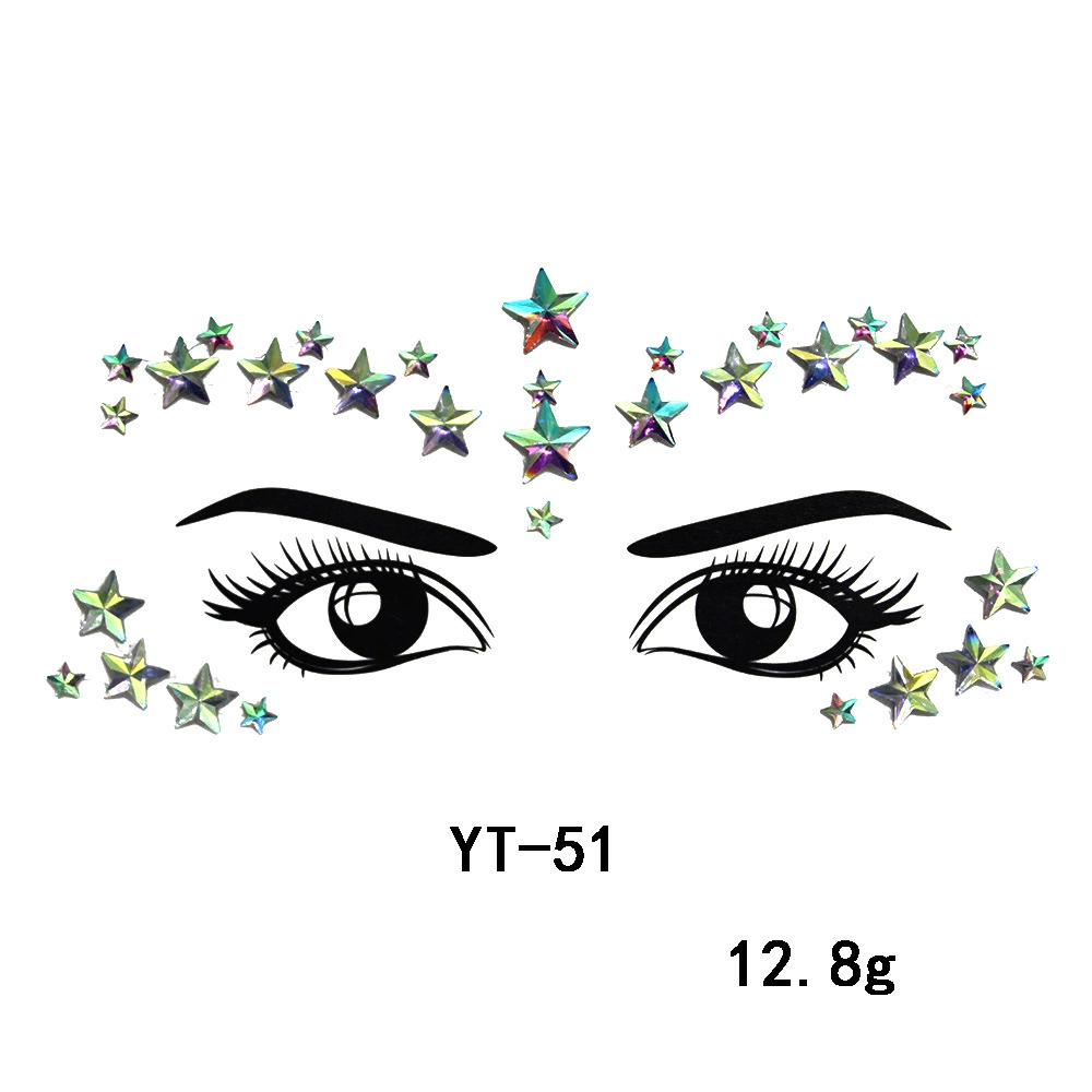 Electronic syllable face sticker, eyebrows, face, face, face diamond diamond attach to the face decoration