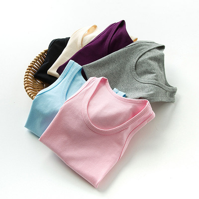 Boy girl Base coat High elasticity girl pinkycolor Large Children camisole children Leica vest