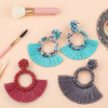 Fashionable accessory, woven earrings handmade, suitable for import, boho style