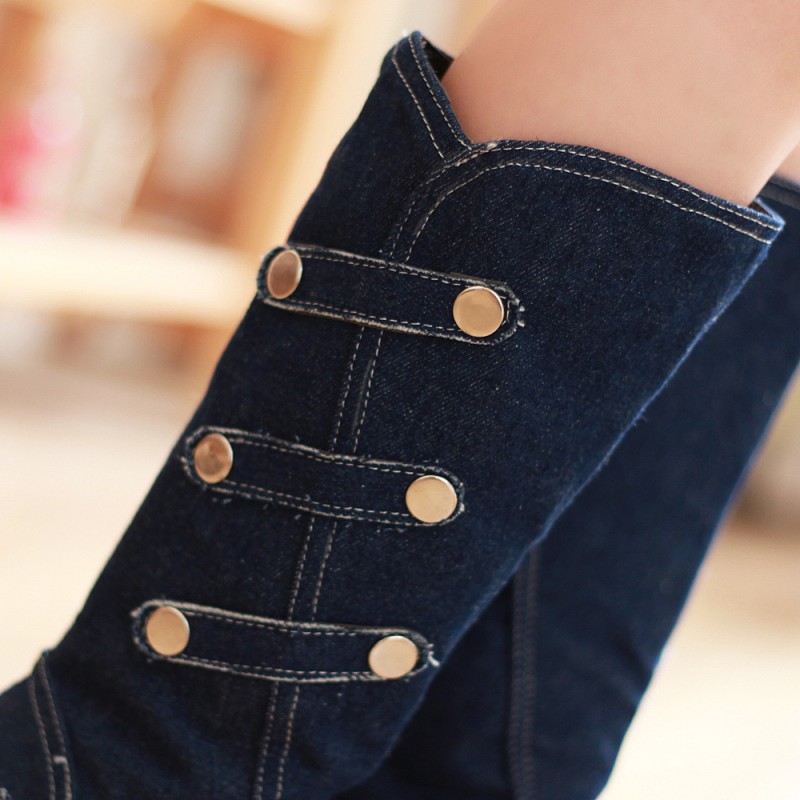 High Heeled Knee-High Boots - Image 4