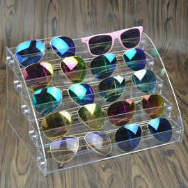 亚克力眼镜展示架透明材质太阳镜陈列近视镜支架眼睛道具展示架