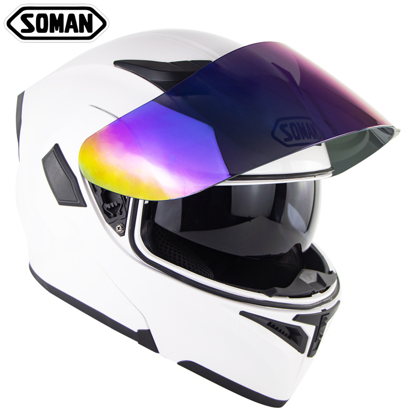Manufacturer Motorcycle Helmet Lens Soman Model 955/960 Reinforced Anti-Scratch Accessories Helmet Anti-Fog Lens