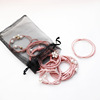 Hair rope, set, elastic base hair accessory, 12 pieces, South Korea