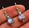 Ruby earrings, accessory, European style, moonstone