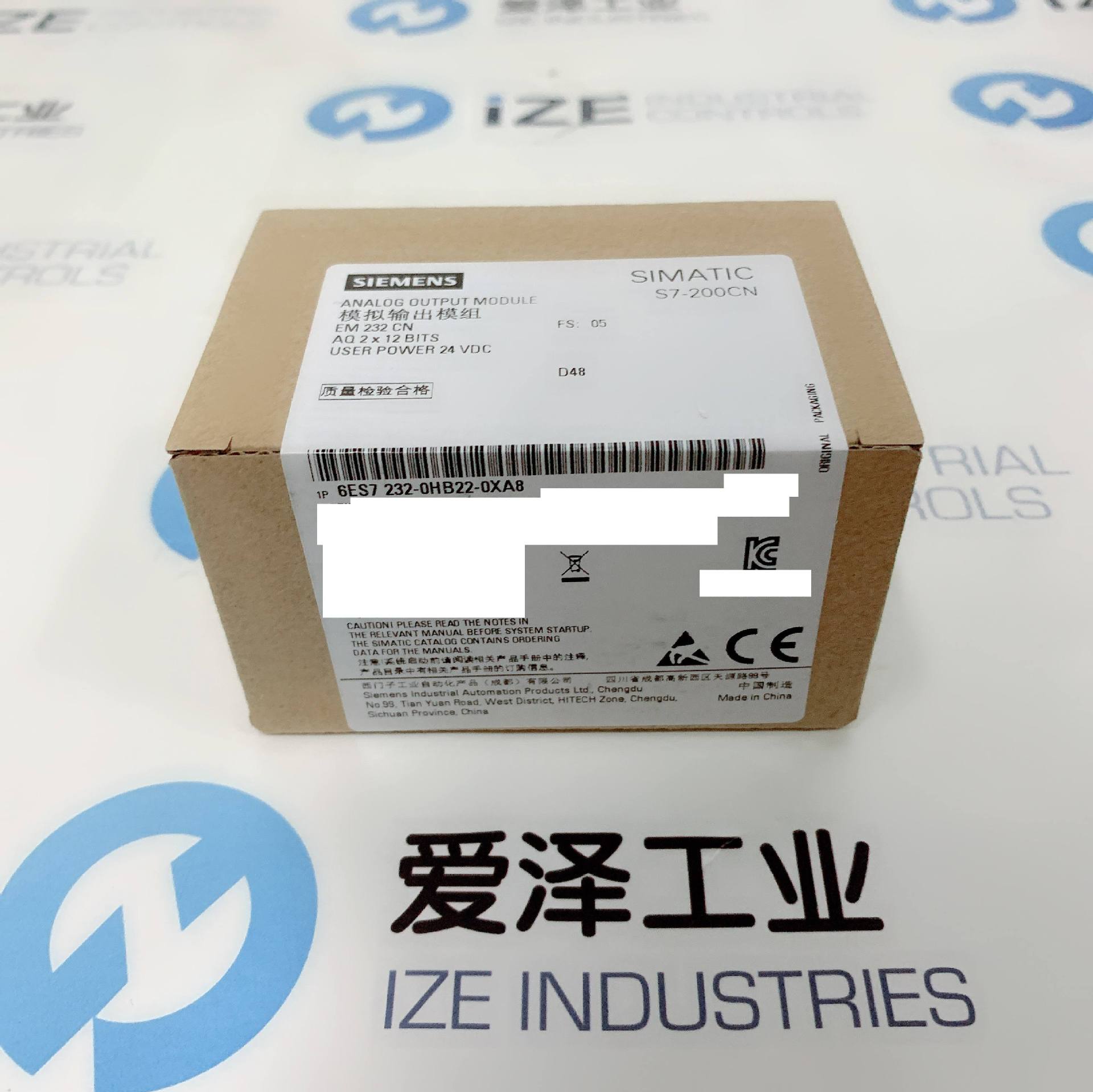 SIEMENS模块6ES7232-0HB22-0XA8现货供应爱泽工业