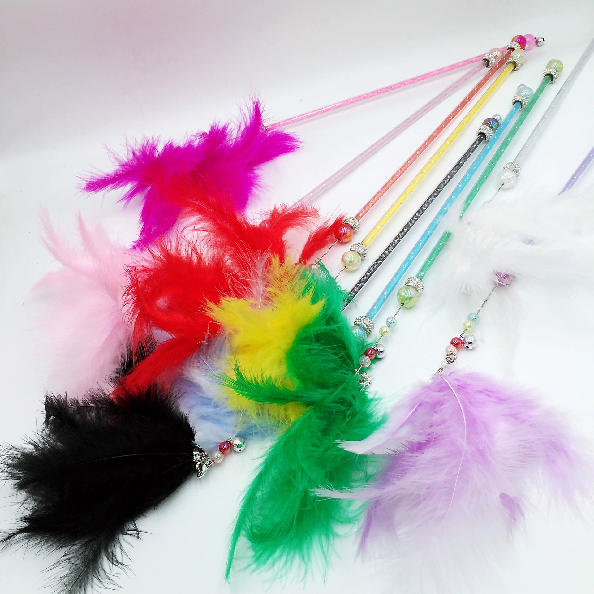 Evanity кошка Дразнилка перо кошка Дразнилка длинная Удочка кисточка Мечта Цвет кошка Дразнилка игрушка для кошек 8979