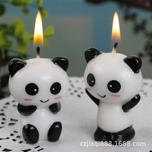 嘉祺熊猫生日蜡烛 站姿熊猫和坐姿熊猫蜡烛儿童派对生日烘焙蜡烛