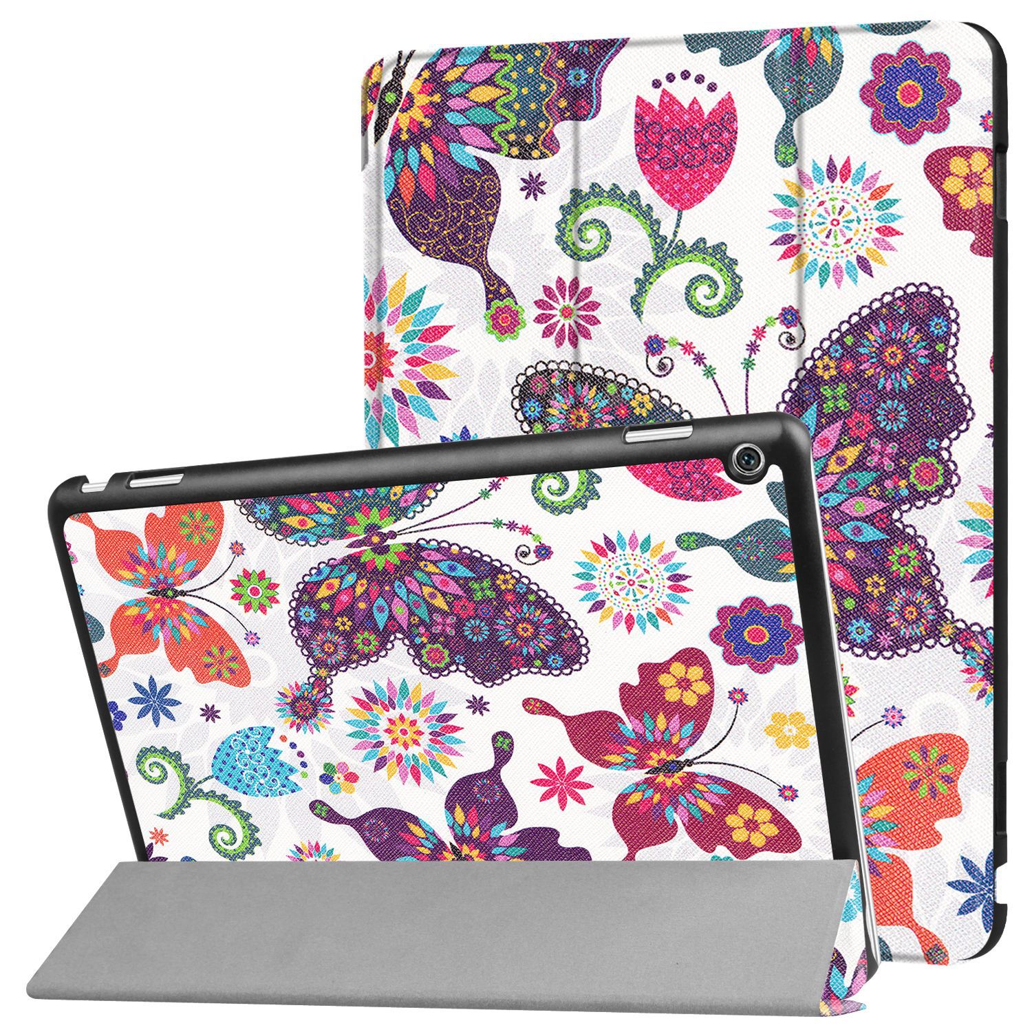 Applicable to Huawei M3 lite 10.1 tablet leather case M3 10.1-inch youth edition tri-fold painted protective case