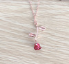 Accessory, red pendant, necklace, chain for St. Valentine's Day, European style, Birthday gift